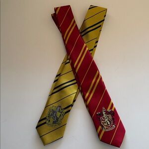 Harry Potter Gryffindor and Hufflepuff House Ties